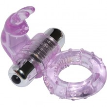 Виброкольцо фиолетовое с ушками 7 Speed Rabbit Cock Ring, 32007-purpleHW, бренд Howells, диаметр 2.5 см.