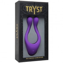 Вибромассажер для пар «Tryst Multi Erogenous Zone Massager - Purple» от компании Doc Johnson, цвет фиолетовый, 990-06 BX DJ, длина 13.7 см., со скидкой
