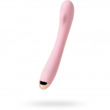 Силиконовый женский вибратор «Kristen» для точки G, цвет розовый, Eromantic 230203, длина 22.5 см.