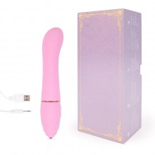 Гладкий женский силиконовый вибратор для точки G, цвет розовый, QianYue qy-g010, бренд QianYue Toys, длина 11.5 см.