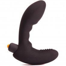 Анальный вибростимулятор простаты «Vibrating Prostate Massage», цвет черный, PornHub PH94856, длина 12 см.