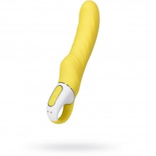 Женский вагинальный вибратор для точки G - «Vibes Yummy Sunshine», цвет желтый, Satisfyer J6457-V, длина 22.5 см.