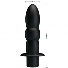 Вибромассажер универсальный из силикона «Wyatt» из коллекции Pretty Love, цвет черный, Baile BI-040091-1, длина 11.5 см.