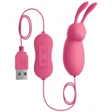 Вибропуля-кролик на USB питании Omg «Bullets Cute Usb Bullet», цвет розовый, PipeDream 1790-00 PD, из материала силикон, длина 8.25 см.