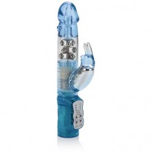 Водонепроницаемый хай тек вибратор-кролик «Jack Rabbit», цвет голубой, California Exotic Novelties SE-0610-60-2, из материала ПВХ, длина 12 см.