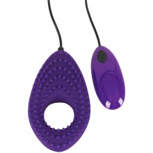 Виброкольцо «Couples Cushion» с выносным пультом, цвет фиолетовый, You 2 Toys 5937450000, из материала ПВХ, длина 12.5 см.