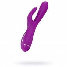 Закругленный вибратор-кролик OVO «K3 Rabbit», цвет фиолетовый, из материала Силикон, длина 20 см.
