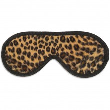 Закрытая маска на глаза, цвет леопард, размер OS, Пикантные штучки DP533, из материала нейлон, длина 20 см.
